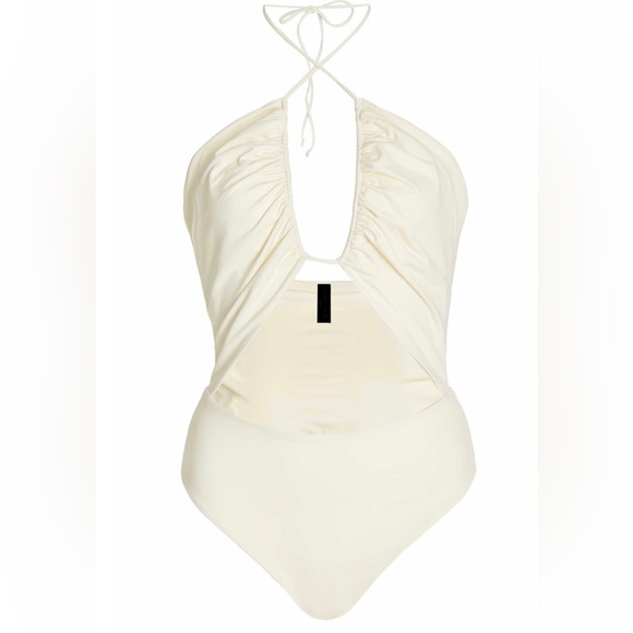 Lena Vie Elevated White Essentials Cutout One-Piece Swimsuit Bikinis - Picture 5 of 8